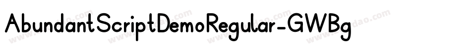 AbundantScriptDemoRegular-GWBg字体转换