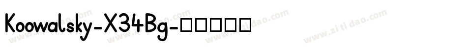 Koowalsky-X34Bg字体转换