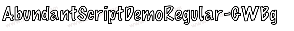 AbundantScriptDemoRegular-GWBg字体转换