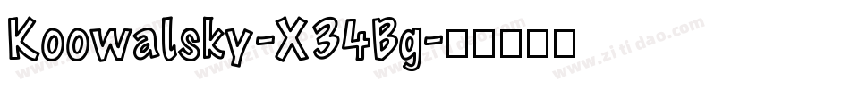 Koowalsky-X34Bg字体转换