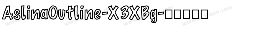 AslinaOutline-X3XBg字体转换
