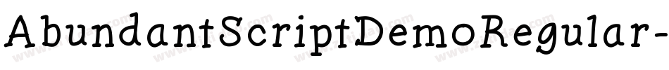 AbundantScriptDemoRegular-GWBg字体转换