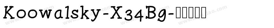 Koowalsky-X34Bg字体转换