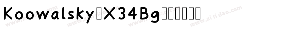 Koowalsky-X34Bg字体转换