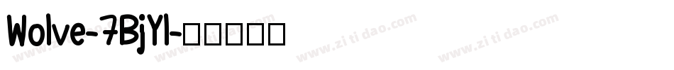 Wolve-7BjYl字体转换