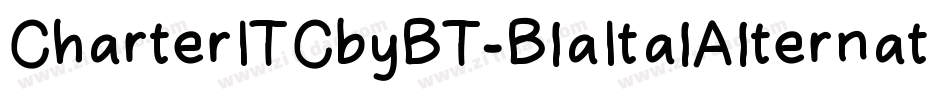 CharterITCbyBT-BlaItalAlternate字体转换
