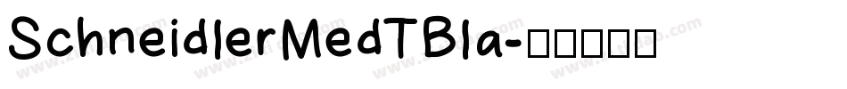SchneidlerMedTBla字体转换