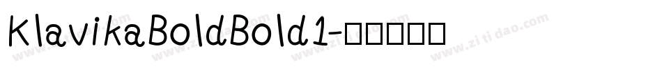 KlavikaBoldBold1字体转换