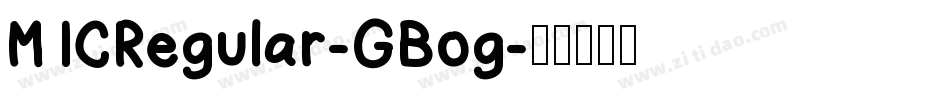 M1CRegular-GBog字体转换
