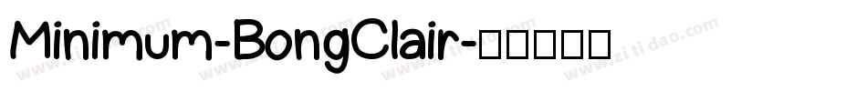Minimum-BongClair字体转换