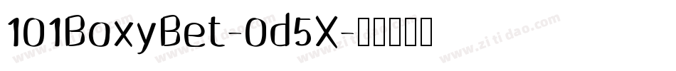 101BoxyBet-0d5X字体转换