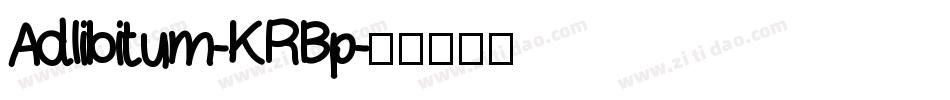 Adlibitum-KRBp字体转换