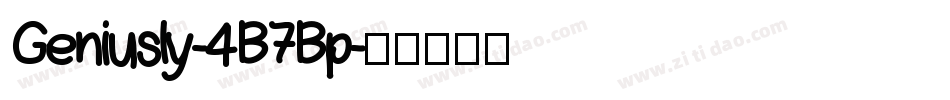 Geniusly-4B7Bp字体转换