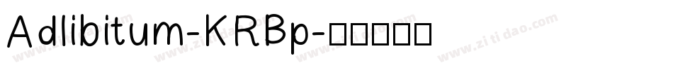 Adlibitum-KRBp字体转换