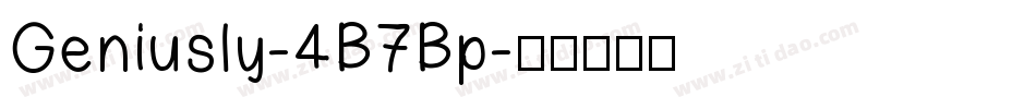 Geniusly-4B7Bp字体转换