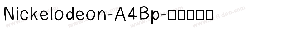 Nickelodeon-A4Bp字体转换