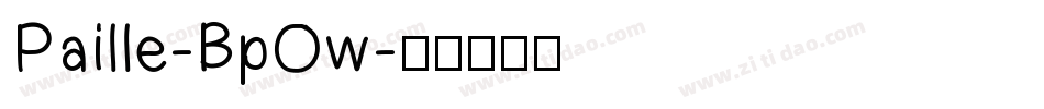 Paille-BpOw字体转换