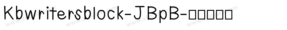Kbwritersblock-JBpB字体转换