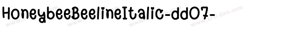 HoneybeeBeelineItalic-ddO7字体转换