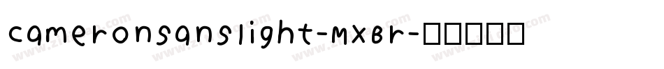 Cameronsanslight-MXBr字体转换