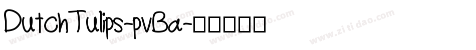 DutchTulips-pvBa字体转换