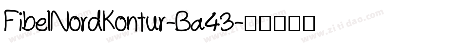 FibelNordKontur-Ba43字体转换