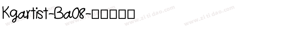 Kgartist-Ba08字体转换