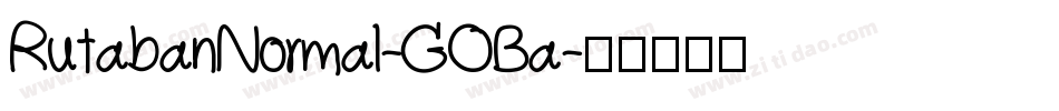 RutabanNormal-GOBa字体转换