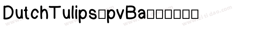 DutchTulips-pvBa字体转换