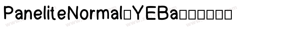 PaneliteNormal-YEBa字体转换