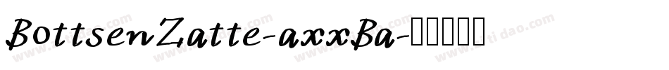 BottsenZatte-axxBa字体转换