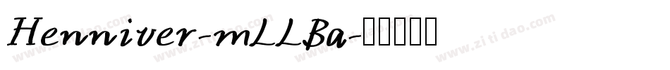 Henniver-mLLBa字体转换