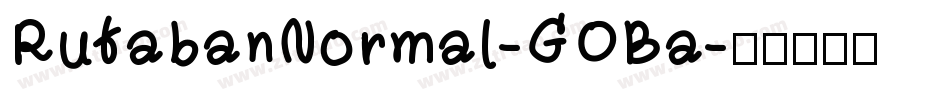RutabanNormal-GOBa字体转换