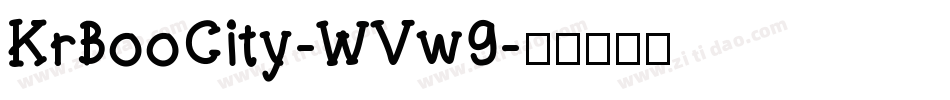 KrBooCity-WVw9字体转换