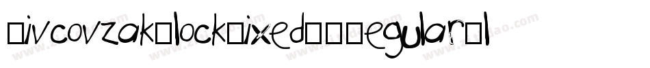 ZivcovzakBlockFixed20Regular-lggpe字体转换