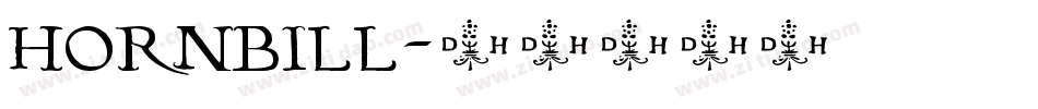 Hornbill字体转换