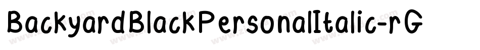 BackyardBlackPersonalItalic-rGqK字体转换