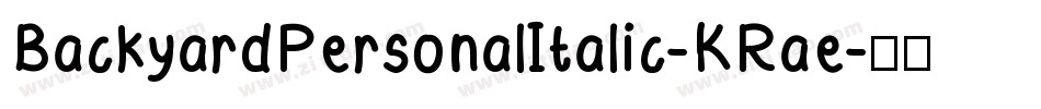 BackyardPersonalItalic-KRae字体转换