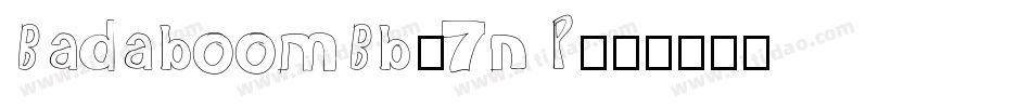 BadaboomBb-7nP字体转换