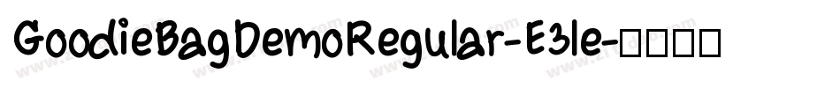 GoodieBagDemoRegular-E3le字体转换