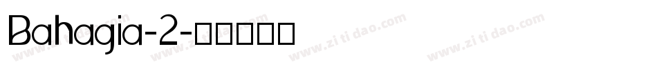 Bahagia-2字体转换