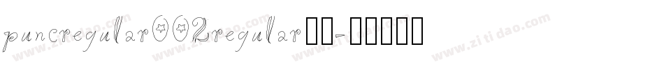 puncregular002regular字体字体转换