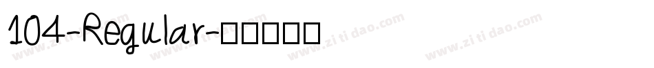 104-Regular字体转换