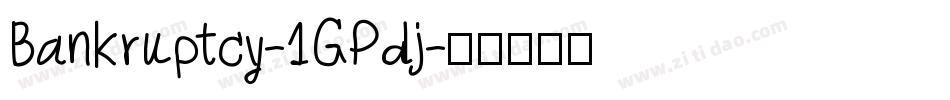 Bankruptcy-1GPdj字体转换