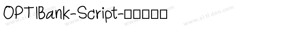 OPTIBank-Script字体转换