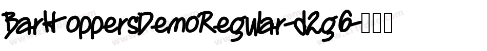 BarHoppersDemoRegular-d2g6字体转换