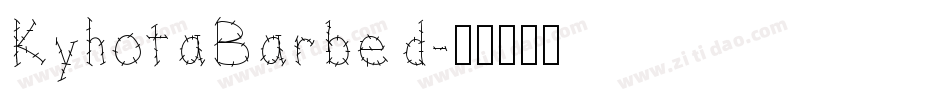 KyhotaBarbed字体转换