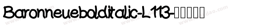 Baronneuebolditalic-L113字体转换