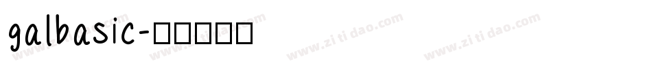 galbasic字体转换