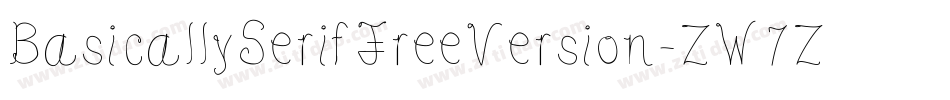 BasicallySerifFreeVersion-ZW7Z字体转换